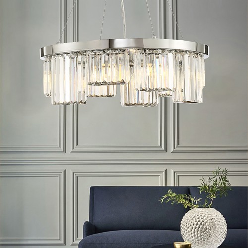 Chrome Pick Chandelier 4