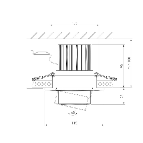 Elektrostandard 9920 LED 15W 4200K серебро