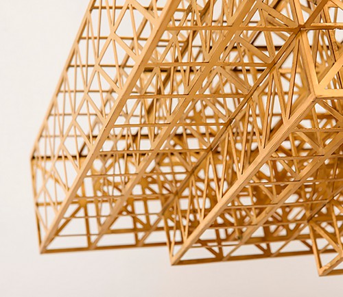 Gold Cage Sea Chandelier
