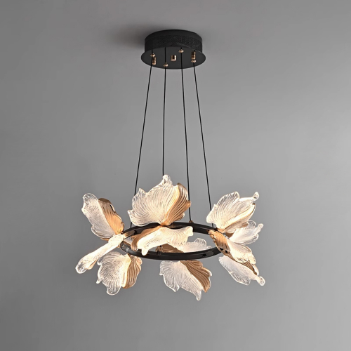 Leaves Chandelier Round