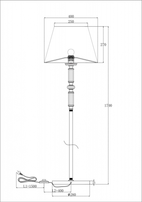 Maytoni MOD018FL-01CH