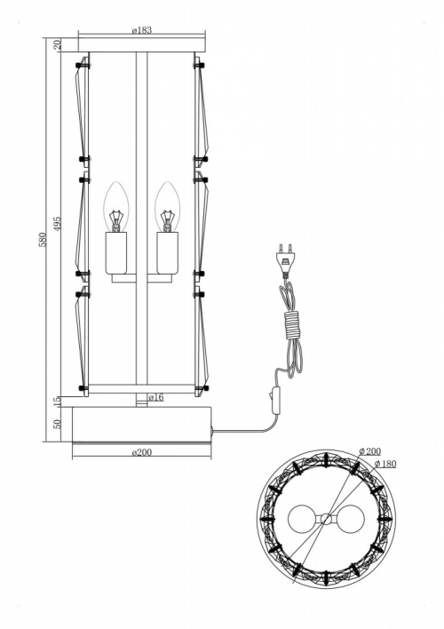 Maytoni MOD043TL-02G
