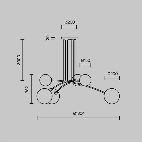 Maytoni MOD172PL-06BS