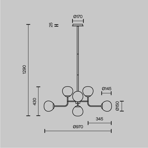 Maytoni MOD221-PL-08-N