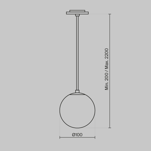 Maytoni P039PL-5W4K-10INS-B