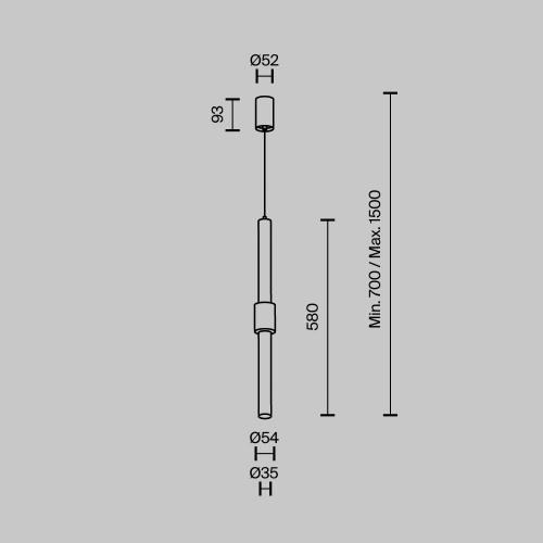 Maytoni P105PL-12W3K-B