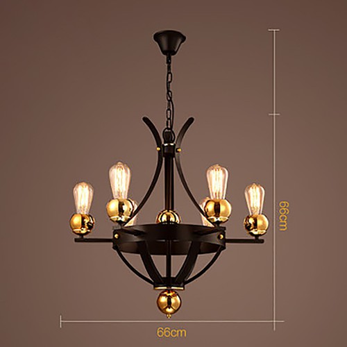 Red Gold Ball Chandelier