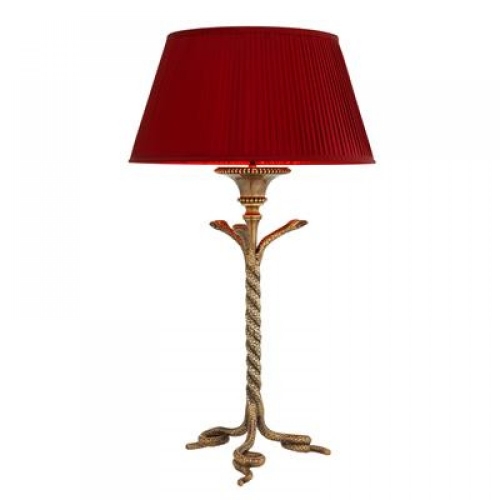 Table Lamp Rossella Incl Burgundy Shade 111657