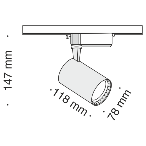 Трековый светильник Technical TR003-1-12W3K-B