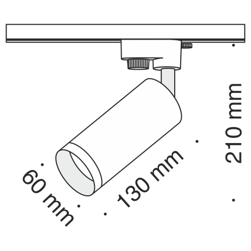 Трековый светильник Technical TR004-1-GU10-B